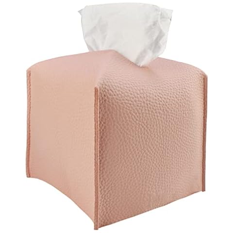 Ulife Mall Baby Pink PU Leather Tissue Box Cover Cover