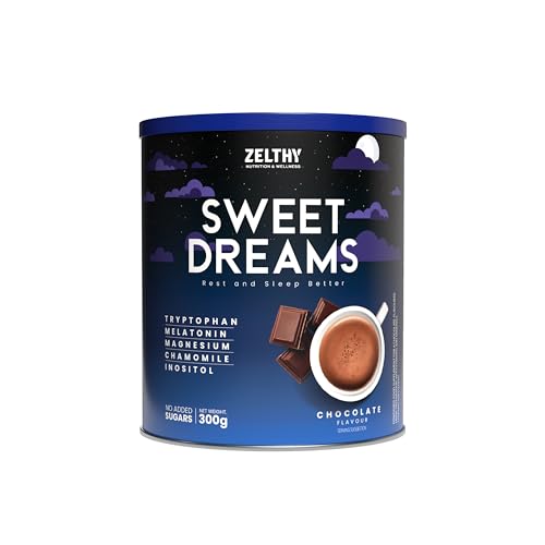 Zelthy Nutrition Sweet Dreams - Bebida Chocolate con Melatonina 1mg, Inositol 2000mg y Magnesio - Sueño Profundo - 300g (300g)