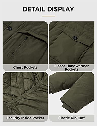 Image of Soularge Men's Big and Tall Winter Warm Heavy Hooded Parka Jacket