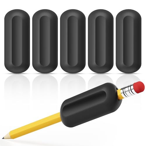 ELETIUO 5-Pack Weighted Pencil Grips – 1oz Silicone Handwriting Aid for Kids, Elderly & Special Needs – Improves Penmanship for Autism,ADHD,Tremors,Dyspraxia & Fine Motor Skills