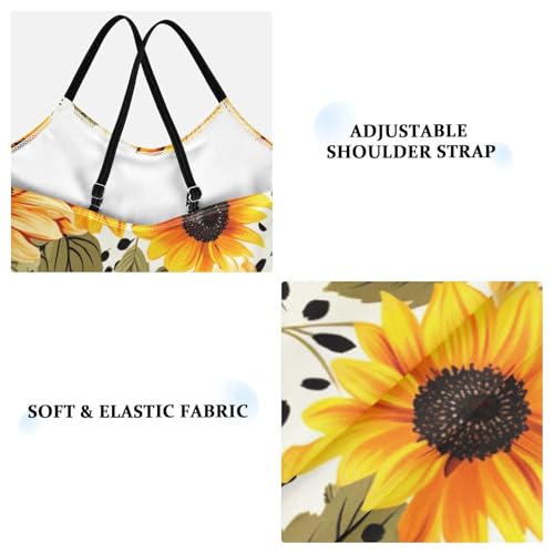 Flowers Sunflower Girls One Piece Swimsuit Beach Swimwear 208576053