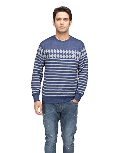 Image of Men's Cotton Round Neck Sweatshirt with Side Pockets
