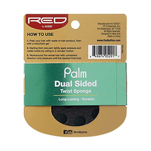 Red By Kiss Palm Dual Sided Twist Sponge Hair Brush #TOP5