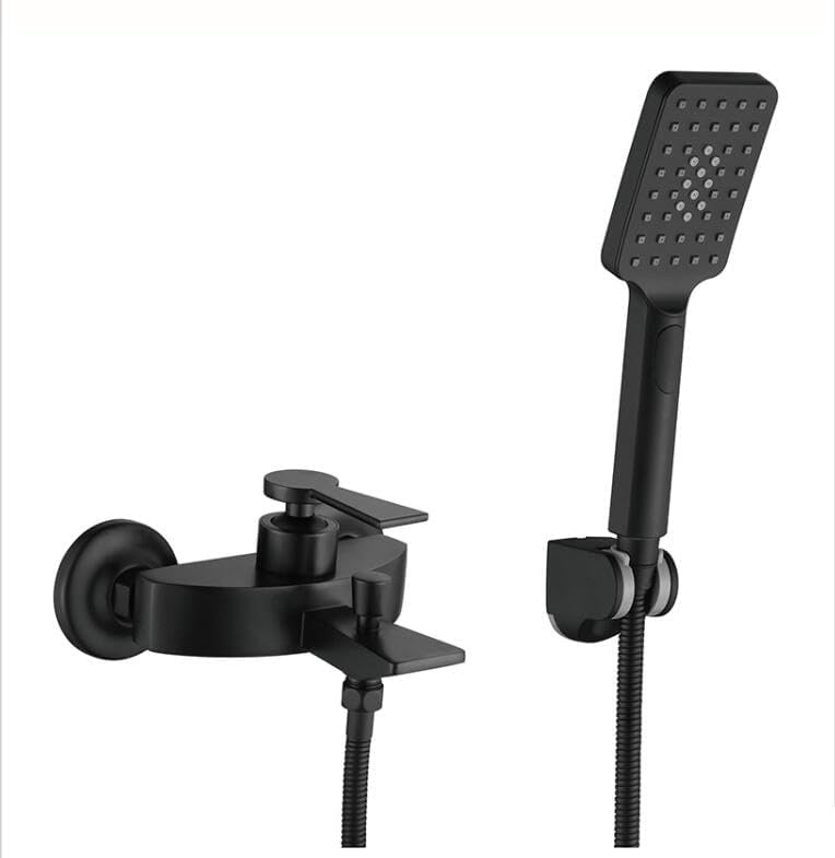 Bathroom Bathtub Shower Faucet Set Solid Brass Shower Faucet Set Chrome Black Gold Shower Faucet Crane(Chrome)