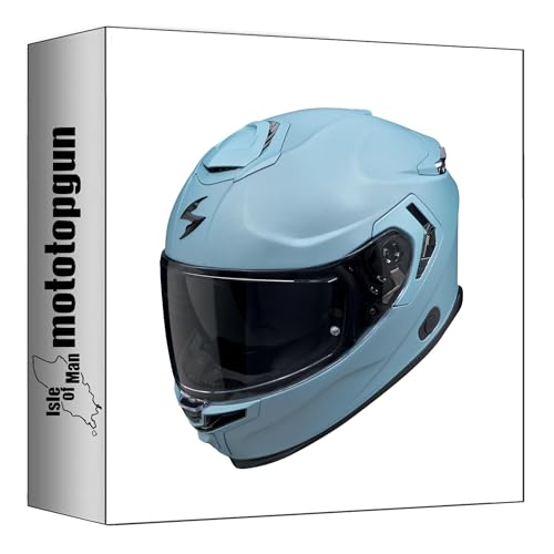 Casque intégral Scorpion exo-GT SP air bleu ciel : idéal pour vos road trips estivaux