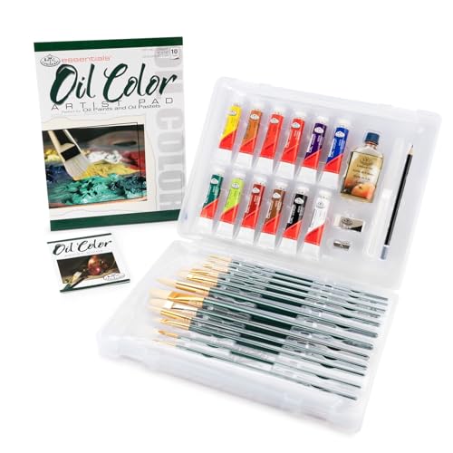 Royal & Langnickel RSET-ART3301 Essentials Clear View Oil Painting Set, Deluxe