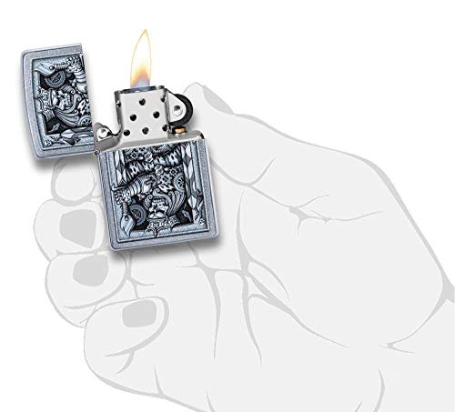 Encendedor Zippo Steampunk King Spade Street Chrome miniatura 5