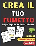  Crea il Tuo Fumetto: Libro di fumetti vergine con bolla di conversazione da riempire