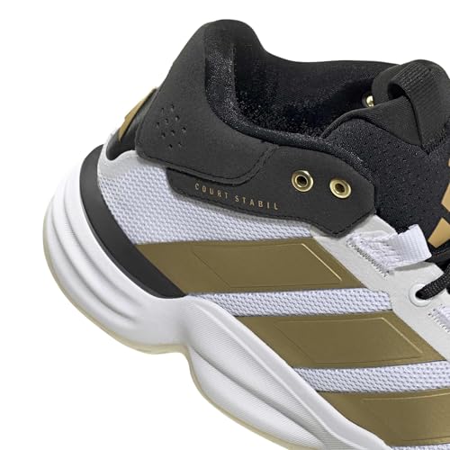 adidas Herren Courtstabil Indoor Performance Shoes, FTWR White/Gold met./core Black, 46 2/3 EU – Ansicht 5