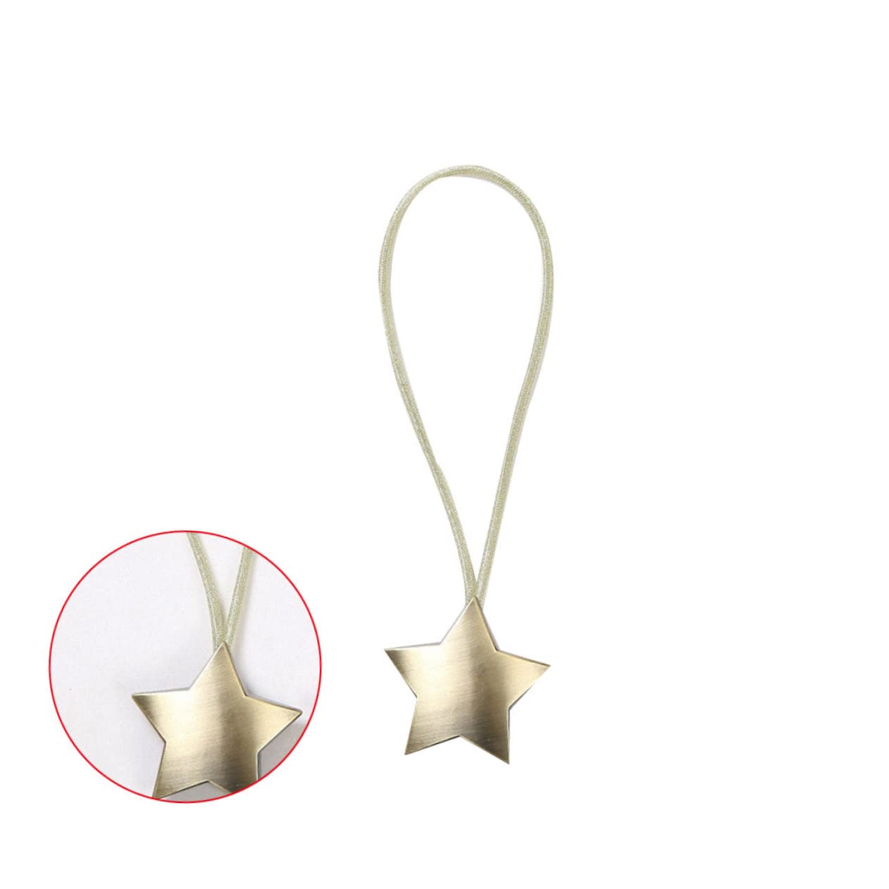 Ciieeo 4pièces Attaches Magnétiques Métal pour Rideaux Système De Fixation Facile Embrasses Décoratives pour Salon Chambre Et Bureau Bronze