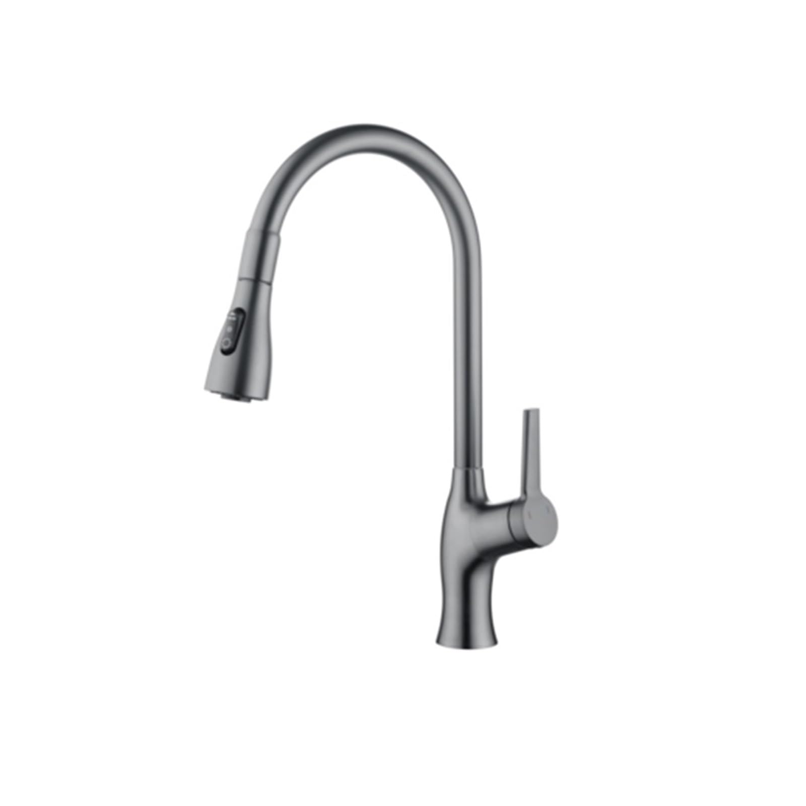Robinet de cuisine noir extractible pour nettoyer facilement votre grand évier au quotidien