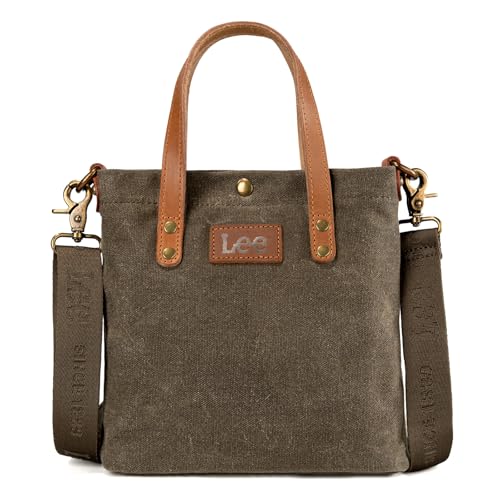 Image of Montana West x Lee Tote Bag for Women Waxed Canvas Top Handle Handbags with Leather Handle and Strap