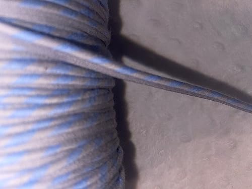 10 Yards Gray Baby Blue Barber Pole Upholstery Non Stretch Piping 3/8