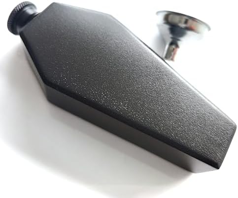 Black Powder Coat Hexagon Coffin Flask 304 Stainless Steel 3.5oz ...