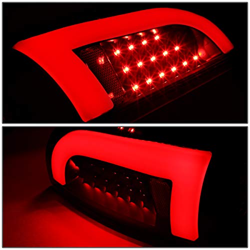 Pair Of Black Housing Smoke Lens Full Led Tail Lights Lamps Compatible With Toyota Tacoma 05-15 #TOP2