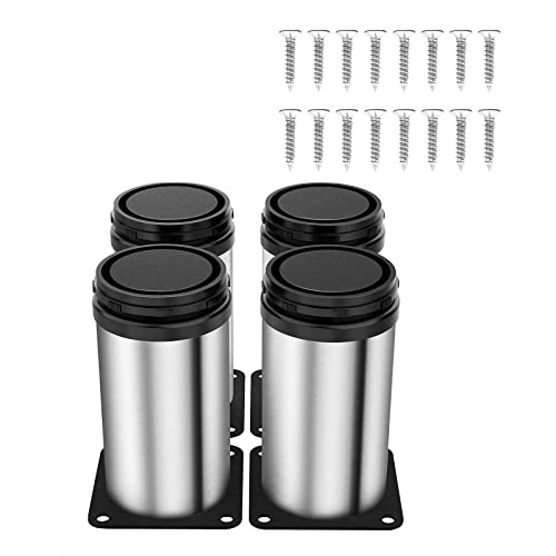 TJQQSDEG Meubelpoten, 4 stuks, verstelbare meubelpoten, robuuste kastpoten, tafelpoten, verstelbare tafelpoten, nivelleringspoten voor meubels, 400 mm