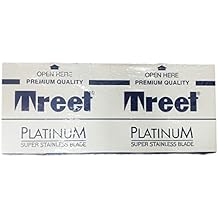 Treet Platinum Super Stainless Double Edge Razor Blades, 100 Blades