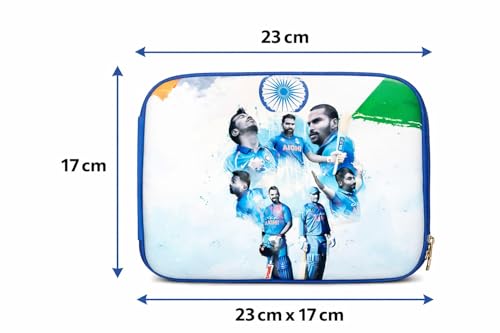 Image of Gifts- Cricket Theme Pencil Pouch for Kids- Pack of 1, Large Capacity Waterproof Stationery Pouch with Zipper| Cute Hardtop Pencil Box for School, Boys & Girls Size 22X15 cm