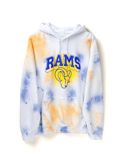 Junk Food Clothing Los Angeles Rams Tie Dye Hoodie - Small