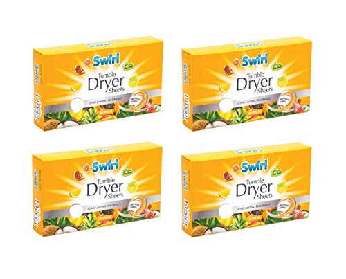 4 x Tropical Tumble Dryer Sheets Pack Of 35 Fabric Conditioner Laundry Aid Anti Static Sheets