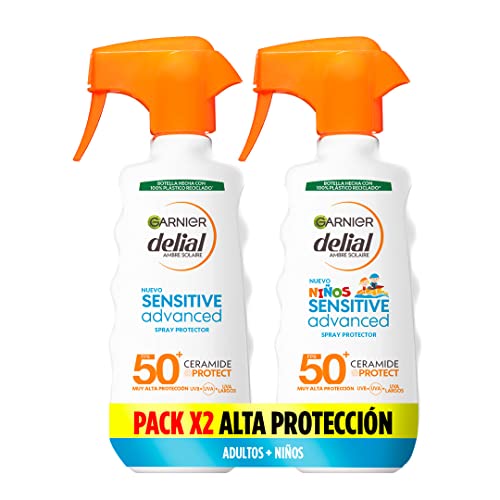 Delial Pack x2 Spray Sensitive Advanced con Ceramidas SPF50+ Adultos + Niños 270ml +270ml