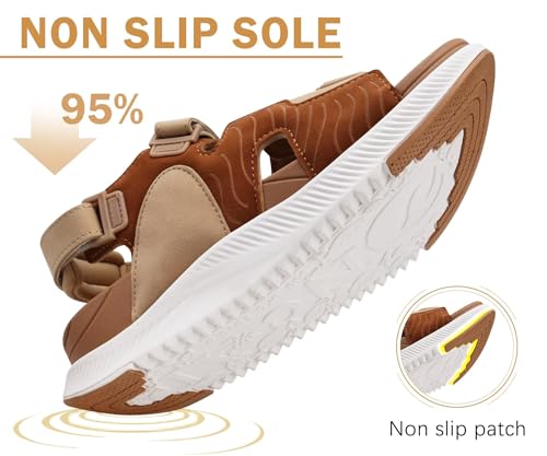 Image of ONCAI Women's Walking Sandals with Arch Support Hiking Athletic Sandals Woman Outdoor Cushion Footbed Water Summer Thick Rubber Soles Sandalias Mujer Size 6-12