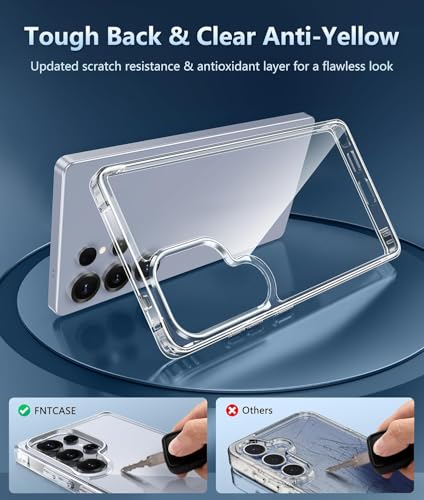 Image of ClearShield Transparent Back Cover for Samsung Galaxy S25 Ultra 5G, Hybrid PC & TPU Shockproof Design, 360 Degree Protection Crystal Clear Case, Anti-Scratch Armor Mobile Phone Cover