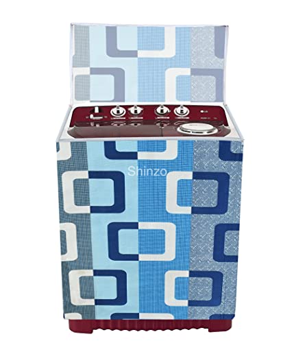 Image of Woah Washing Semi Automatic Washing Machine Cover Suitable for 5 Kg to 8 Kg Blue Box Top Load Washing Machine Cover | Dustproof Durable Cover