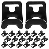 Toddmomy Clips en Forma de C para Postes de Tienda de Campaña, 20 Piezas, Ganchos de Plástico Resistentes y Livianos para Conectar Interiores y Exteriores, Accesorio Portátil para Camping