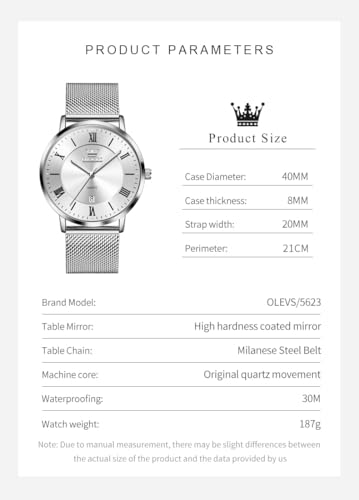 Image of OLEVS Mens Gold Watches Analog Quartz Business Dress Watch Day Date Stainless Steel Classic Luxury Luminous Waterproof Casual Male Wrist Watches