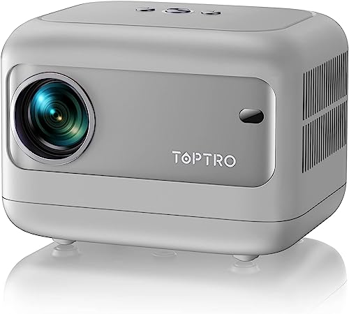 Image of [Electric Focus/Mini Body]Mini Projector with WiFi 6 and Bluetooth 5.2, 2025 Upgrade TOPTRO TR25 Portable Projector, 1080P FHD, ±40° Electric Keystone Correction, Movie Projector for iOS/Android/PS5