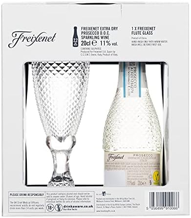 Freixenet Prosecco Celebration Gift Set with Cut Glass Flute by Blue Tree Gifts