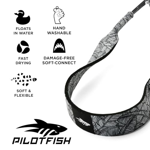 Pilotfish Sunglasses Strap - Floating Neoprene Eyewear Retainer - Sunglass Holder Strap - Custom Design