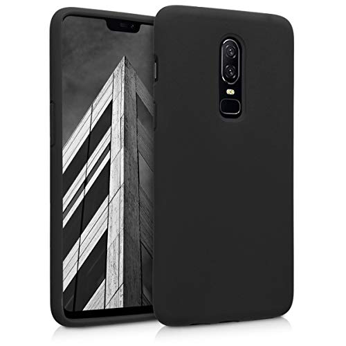 kwmobile Housse Compatible avec OnePlus 6 Coque - Housse de téléphone Protection Souple en TPU Silicone - Noir