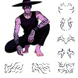 Tatuaggi temporanei Hunters, adesivi temporanei Demoni, adesivi Anime Cosplay, accessori di scena Per un effetto realistico resistente al sudore e all