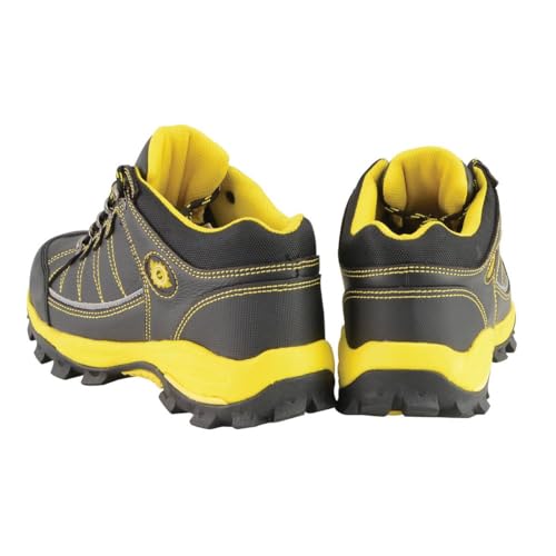 Image of Bazalt MBM9120 Men's Black and Yellow Water and Frost Proof Leather Outdoor Lace-Up Shoes Footwear, 7