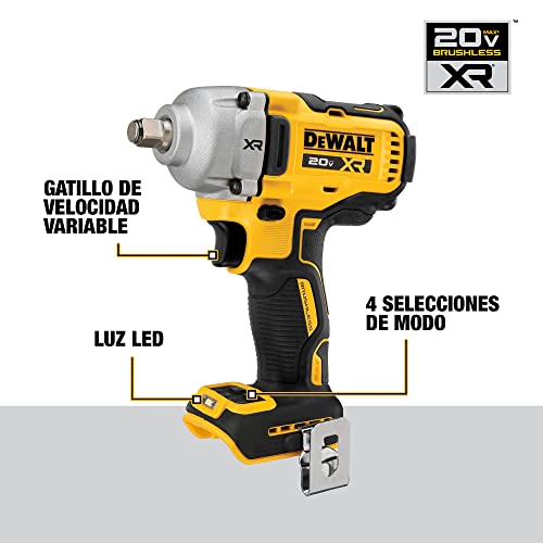 Dewalt Chave de Impacto a Bateria 13mm, Modelo DCF892B-B3, Motor Brushless, Controle Total Durante o
