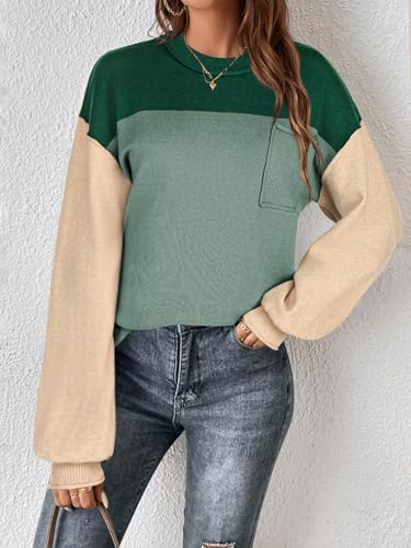 Image of Zeagoo Sweaters for Women 2025 Trendy Fall Fashion Oversized Lantern Long Sleeve Knitted Pullover Tops Outfits