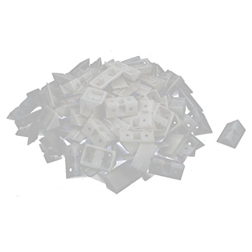 Sourcingmap Plastic Closet Cabinet Shelf Corner Brackets Support 100pcs White