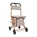 Walker ，Trolleys en Alliage d'aluminium Scooter Pliable Light Walker Chariot d'achat pour Personnes âgées ，Déambulateur avec siège ，Déambulateur Pliant en Plein air