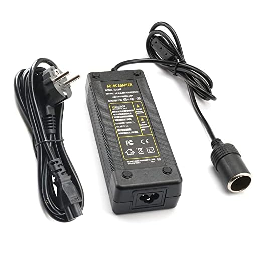 120W 12V 10A KFZ Netzadapter AC-DC Spannungswandler Stromwandler 200V 230V bis 240V auf 12V Zigarettenanzünder Netzteil Adapter für Kompressor Kühlbox, LED Lampen und Ventilatoren