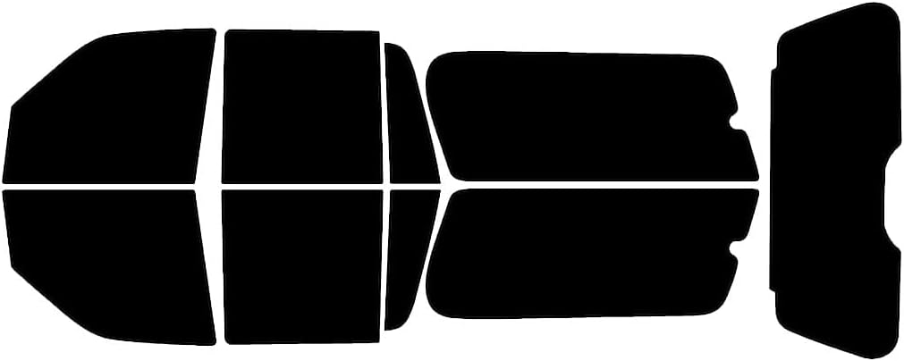 Rvinyl Window Tint Kit Compatible with Ford Expedition 2007-2017 El - Black 5% - Single Ply No Bubble Film - Do it Yourself Vehicle Complete Precut Kit