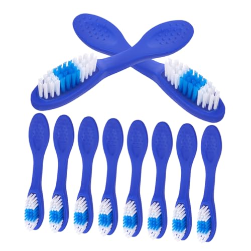 FOMIYES 20 Stück Zahnbürsten Kurze Handzahnbürste mit Weichen Borsten für Gefängnisse Tragbar und Leicht für Reisen Blau für Empfindliche Zähne und Schwer Erreichbare Stellen