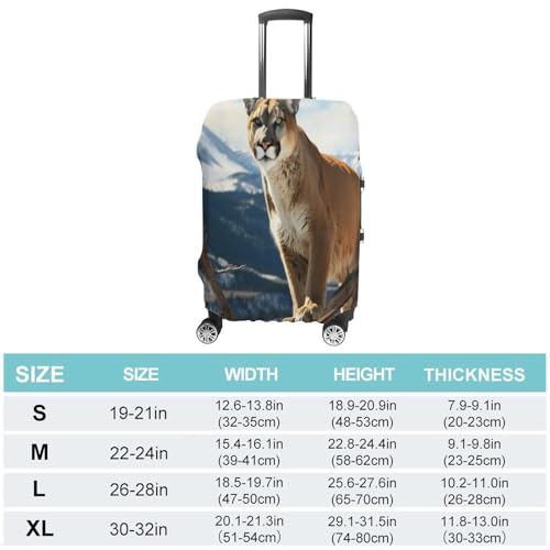 Travel Wheeled Suitcase Sleeve Dustproof Anti-scratch Panther Mountain Lion Luggage Case Protective Cover For 19-32 Inch Luggage2