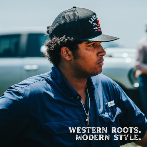 Image of Lane Frost Flat 6-Panel Western Trucker Hats for Men & Women