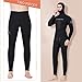 VLOBAOM Two-Piece Wetsuit for Men 1.5mm/3mm/5mm/7mm Neoprene Hooded Diving Suit for Spearfishing Freediving,L, 5mm Black