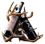 OqcehA Wine Racks Small Wine Bottle Holder Stand Deer Antler Wine Racks Countertop Free Standing Wine Storage Rack, Bottles, Wine Bottle Holder