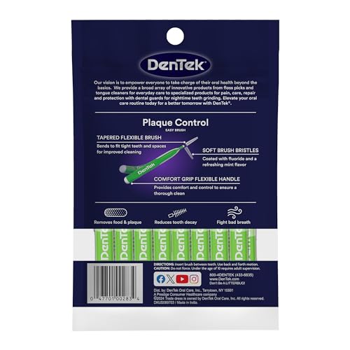 Image of DenTek Easy Brush Plaque Control Interdental Cleaners, Tight, 16 Count (Pack of 2)