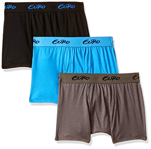 EURO Men's Cotton Modern Standard Solid Trunks