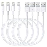 Infapower Apple Original iPhone Charger [Apple MFi Certified] USB to Lightning Cable White 4 Pack 1M/3.3FT Compatible with 11 Pro Xs Max 8 7 6 Plus 6s 5s 5c SE, iPad Pro/Air/Mini Touch Certified